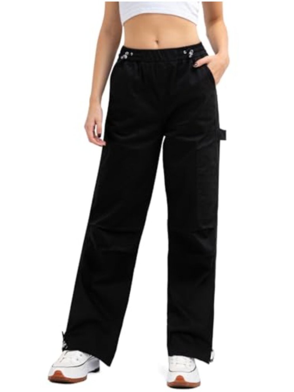 Y2K High Waisted Baggy Cargo Pants Women Wide Leg Streetwear